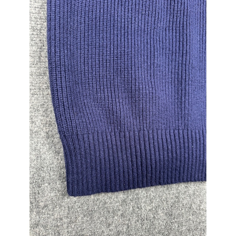 Nouveaux Womens Preppy Cable Knit Varsity Stripe Sweater Vest Navy Blue S - Picture 10 of 12